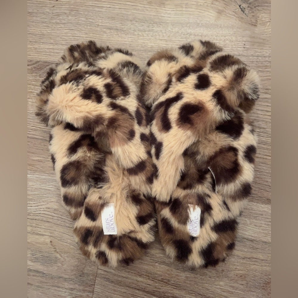 Cheetah print slippers